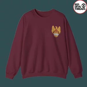 Man Utd eagle/Phoenix Coat of Arms Burgundy Jumper