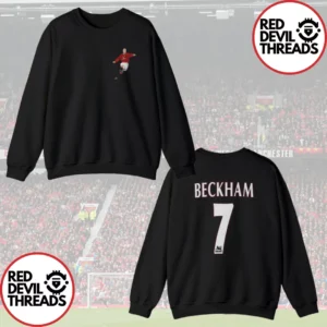 Red Devil Threads Black David Beckham Jumper 7