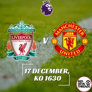 Liverpool V Man Utd 17th December 2023 Premier League