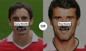 Rooney or Rowley? Charlton or Cristiano? This captivating innovative twist on the classic "Higher or Lower" game is tailored specifically for Manchester United enthusiasts. Players are presented with pairs of legendary goal scorers from the club's history and tasked with guessing which player has notched up more goals for the Red Devils. It's a test of memory, statistics, and sheer fandom as participants navigate through the history of Old Trafford's goal-scoring heroes.