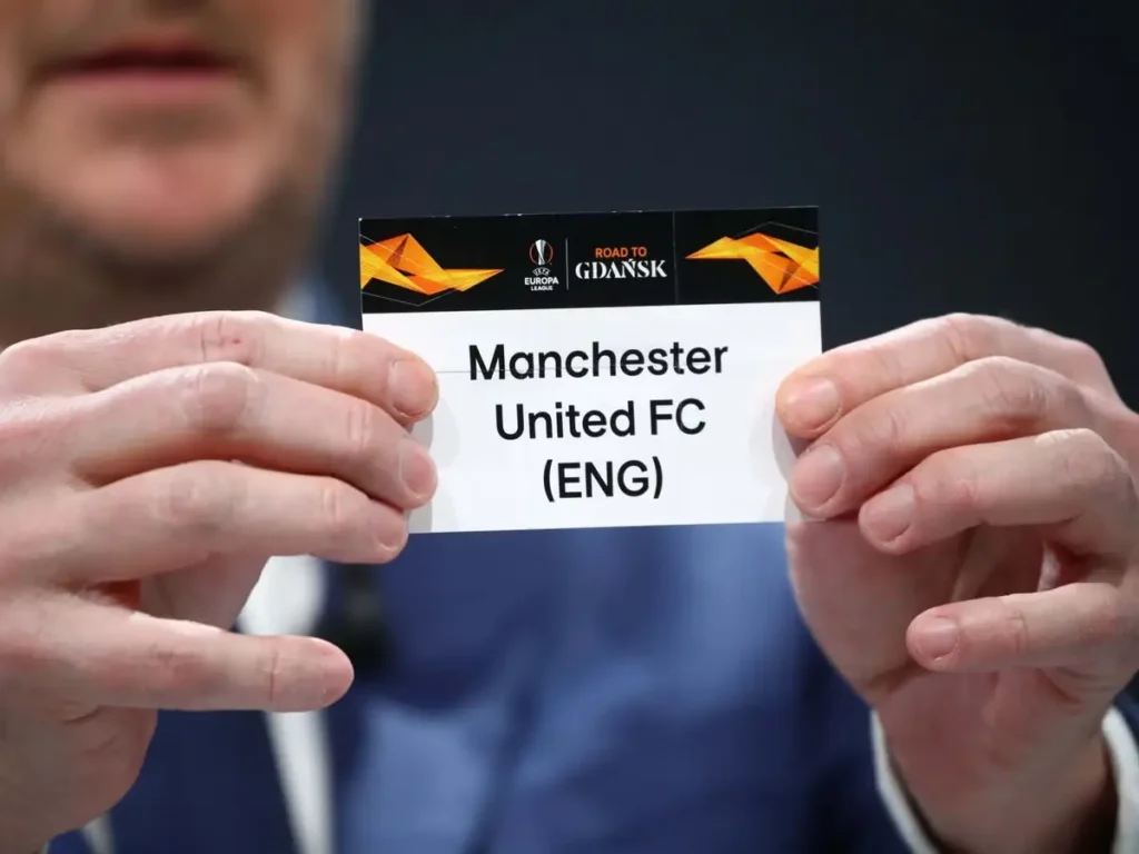 Manchester United (Man Utd) Europa League draw 2024/2025 ball