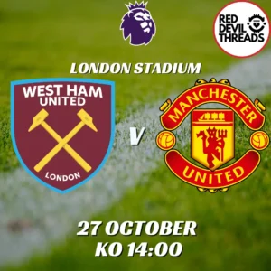 West Ham V Man Utd 27th October 2024 Premier League