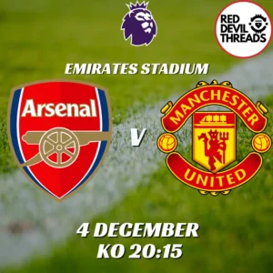 Arsenal V Man Utd 4th December 2024 Premier League